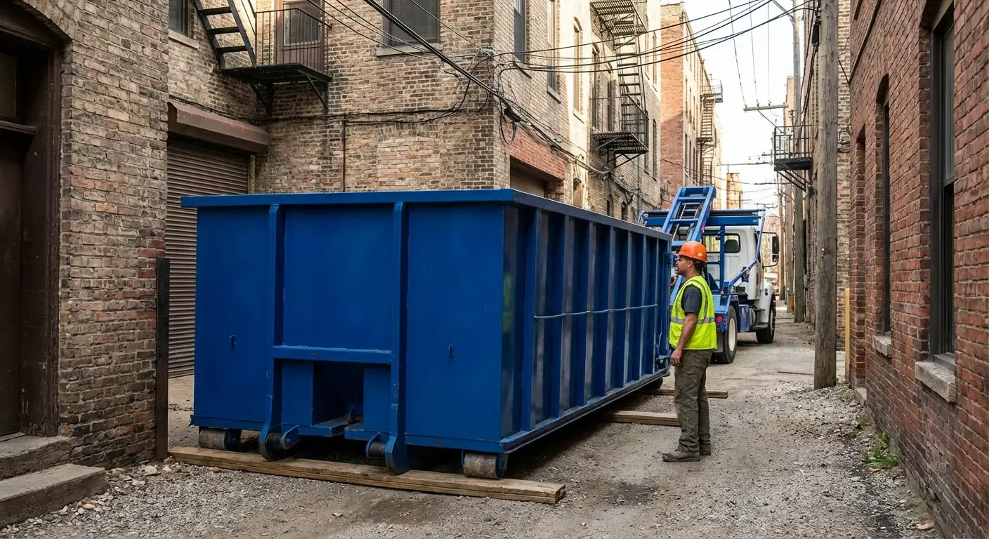 Narrow alley access challenges in Omaha