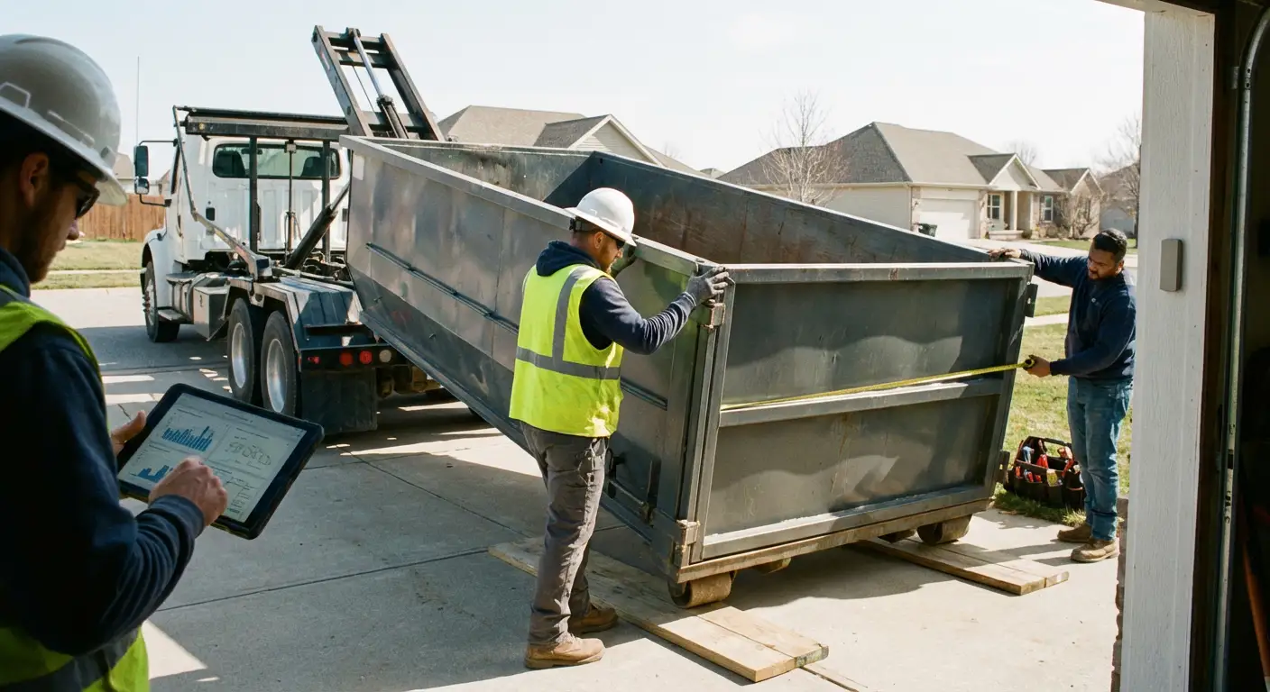 Roll-off dumpster dimensions and capacity guide in Omaha, NE