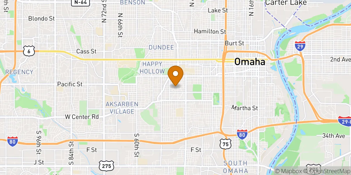 Omaha neighborhood map in Omaha, NE